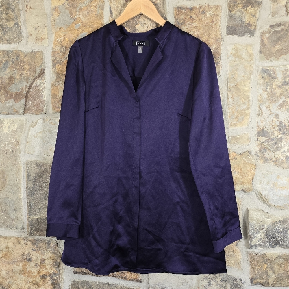 AYR Satin Silky Shirt Top Blouse